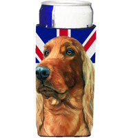 Irish Setter with English Union Jack British Flag Ultra Beverage Insulators for slim cans LH9597MUK
