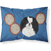 "Caroline's Treasures MH1003PILLOWCASE Japanese Chin Fabric Standard Pillowcase, Large, Multicolor"