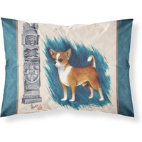 "Caroline's Treasures MH1011PILLOWCASE Chihuahua Totem Fabric Standard Pillowcase, Large, Multicolor"
