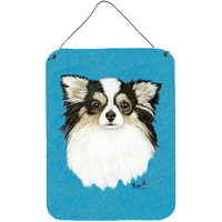 "Caroline's Treasures MH1029DS1216 Chihuahua Blue Portrait Wall or Door Hanging Prints, 16 x 12"", Multicolor"