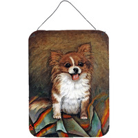 "Caroline's Treasures MH1039DS1216 Cecilia Chihuahua Long Hair Wall or Door Hanging Prints, 16 x 12"", Multicolor"