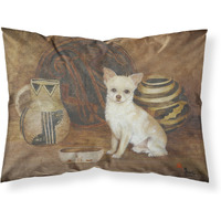 "Caroline's Treasures MH1043PILLOWCASE Chihuahua Ancient History Fabric Standard Pillowcase, Large, Multicolor"