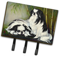 "Caroline's Treasures MH1044TH68 Japanese Chin Bamboo Garden Leash or Key Holder, Large, Multicolor"
