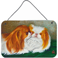 "Caroline's Treasures MH1045DS812 Japanese Chin Best Friends Wall or Door Hanging Prints, 8 x 12"", Multicolor"
