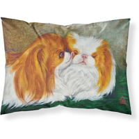 "Caroline's Treasures MH1045PILLOWCASE Japanese Chin Best Friends Fabric Standard Pillowcase, Large, Multicolor"
