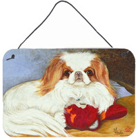 "Caroline's Treasures MH1049DS812 Japanese Chin Pink Gorilla Wall or Door Hanging Prints, 8 x 12"", Multicolor"