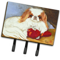 "Caroline's Treasures MH1049TH68 Japanese Chin Pink Gorilla Leash or Key Holder, Large, Multicolor"