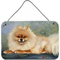"Caroline's Treasures MH1055DS812 Pomeranian Full Body Wall or Door Hanging Prints, 8 x 12"", Multicolor"