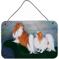 "Caroline's Treasures MH1059DS812 Japanese Chin Standing on My Tail Wall or Door Hanging Prints, 8 x 12"", Multicolor"