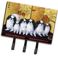"Caroline's Treasures MH1060TH68 Japanese Chin Tea House Leash or Key Holder, Large, Multicolor"