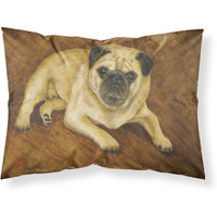 "Caroline's Treasures ""Fawn Pug Roscoe"" Printed, Polyester Envelope Closure pillowcase, Standard, Multicolor"