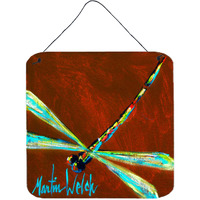 "Caroline's Treasures Insect-Dragonfly Chocolate Chip Aluminum Metal Wall or Door Hanging Prints, 6 x 6"", Multicolor"