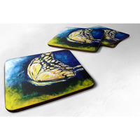 "Caroline's Treasures MW1027FC Insect-Butterly Forward Motion Foam Coasters (Set of 4), 3.5"" H x 3.5"" W, Multicolor"