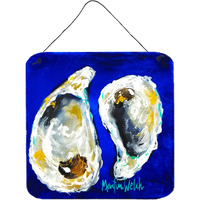 "Caroline's Treasures Oyster I Hear You Aluminum Metal Wall or Door Hanging Prints, 6 x 6"", Multicolor"