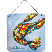 "Caroline's Treasures Crawfish Iced Crawfish Aluminum Metal Wall or Door Hanging Prints, 6 x 6"", Multicolor"