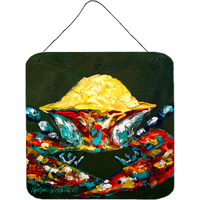 "Caroline's Treasures Crab Pick Me Aluminum Metal Wall or Door Hanging Prints, 6 x 6"", Multicolor"