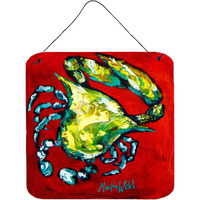 "Caroline's Treasures Shrimp Right Direction Aluminum Metal Wall or Door Hanging Prints, 6 x 6"", Multicolor"