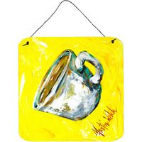 "Caroline's Treasures Coffee Second Cup Aluminum Metal Wall or Door Hanging Prints, 6 x 6"", Multicolor"