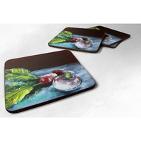 "Caroline's Treasures MW1069FC Vegetables-Turnips Turnips Foam Coasters (Set of 4), 3.5"" H x 3.5"" W, Multicolor"