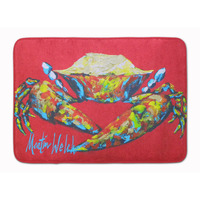 "Caroline's Treasures Crab Seafood One Floor Mat, 19"" x 27"", Multicolor"