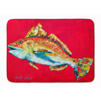"Caroline's Treasures Red Fish Woo Hoo Floor Mat, 19"" x 27"", Multicolor"