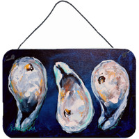"Caroline's Treasures Oysters Give Me More Aluminum Metal Wall or Door Hanging Prints, 8 x 12"""