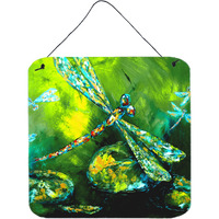 "Caroline's Treasures Insect-Dragonfly Summer Flies Aluminum Metal Wall or Door Hanging Prints, 6 x 6"", Multicolor"
