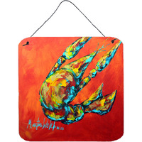 "Caroline's Treasures Crawfish Spicy Craw Aluminum Metal Wall or Door Hanging Prints, 6 x 6"", Multicolor"