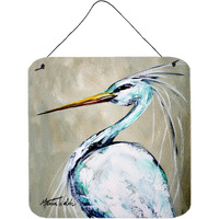 "Caroline's Treasures Bird-Heron Smitty's Brother Aluminum Metal Wall or Door Hanging Prints, 6 x 6"", Multicolor"