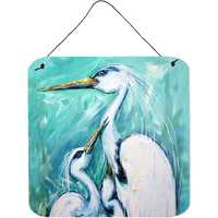 "Caroline's Treasures Mother's Love Egret Wall or Door Hanging Prints MW1145DS66, 6"" x 6"", Multicolor"