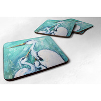 "Caroline's Treasures MW1145FC Mother's Love Egret Foam Coaster, 3.5"", Multicolor"