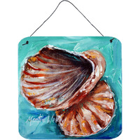 "Caroline's Treasures Shells not in a row Wall or Door Hanging Prints MW1147DS66, 6"" x 6"", Multicolor"