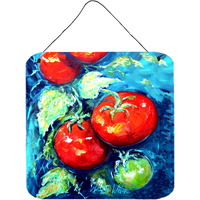 "Caroline's Treasures Vegetables - Tomatoes on the vine Wall or Door Hanging Prints MW1148DS66, 6"" x 6"", Multicolor"