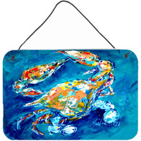 "Caroline's Treasures By Chance Crab Aluminum Metal Wall or Door Hanging Prints, 8 x 12"""