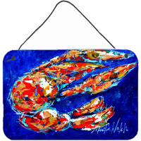 "Caroline's Treasures Craw Momma Crawfish Aluminum Metal Wall or Door Hanging Prints, 8 x 12"""