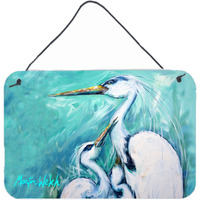 "Caroline's Treasures Mother's Love White Crane Wall or Door Hanging Prints Mw1159Ds812, 8 x 12"""