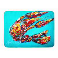 "Caroline's Treasures Lucy the Crawfish in blue Floor Mat, 19"" x 27"", Multicolor"