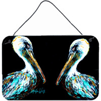 "Caroline's Treasures Dressed in Black Pelican Wall or Door Hanging Prints Mw1164Ds812, 8 x 12"""