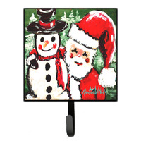 "Caroline's Treasures Friends Snowman and Santa Claus Leash or Key Holder MW1167SH4, Small, Multicolor"