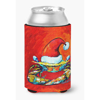 "Caroline's Treasures MW1169CC Crab In Santa Hat Santa Claws Can Or Bottle Hugger, Multicolor"