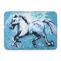 "Caroline's Treasures Shadow the Horse in blue Floor Mat, 19"" x 27"", Multicolor"