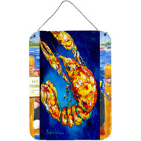 "Caroline's Treasures Big Boy on Blue Crawfish Wall or Door Hanging Prints, 16"" x 12"""