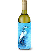 Standing Gaurd Egret Wine Bottle Beverage Insulator Hugger MW1202LITERK