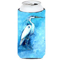 Standing Gaurd Egret Tall Boy Beverage Insulator Hugger MW1202TBC