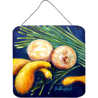 "Caroline's Treasures Crooked Neck Squash Wall or Door Hanging Prints MW1206DS66, 6"" x 6"", Multicolor"