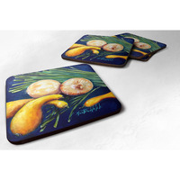 "Caroline's Treasures MW1206FC Crooked Neck Squash Foam Coaster, 3.5"", Multicolor"