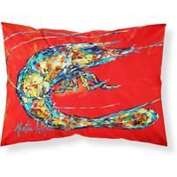 "Caroline's Treasures ""Shrimp Boil"" Printed, Polyester Envelope Closure pillowcase, Standard, Multicolor"