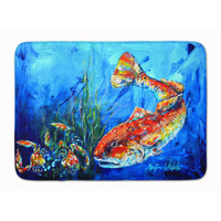 "Caroline's Treasures Scattered Red Fish Floor Mat, 19"" x 27"", Multicolor"
