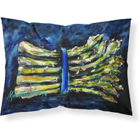"Caroline's Treasures ""Asperagus Blew"" Printed, Polyester Envelope Closure pillowcase, Standard, Multicolor"
