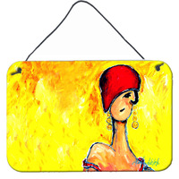 "Caroline's Treasures Azalines Earrings Lady Wall or Door Hanging Prints MW1219DS812, 8"" x 12"""